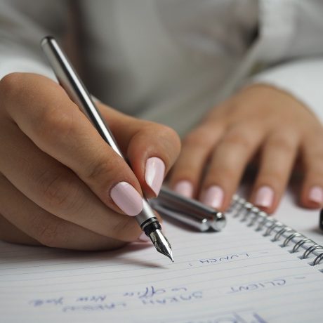 composition, fountain pen, hands